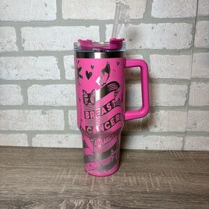 Breast cancer awareness 40 oz tumbler unused